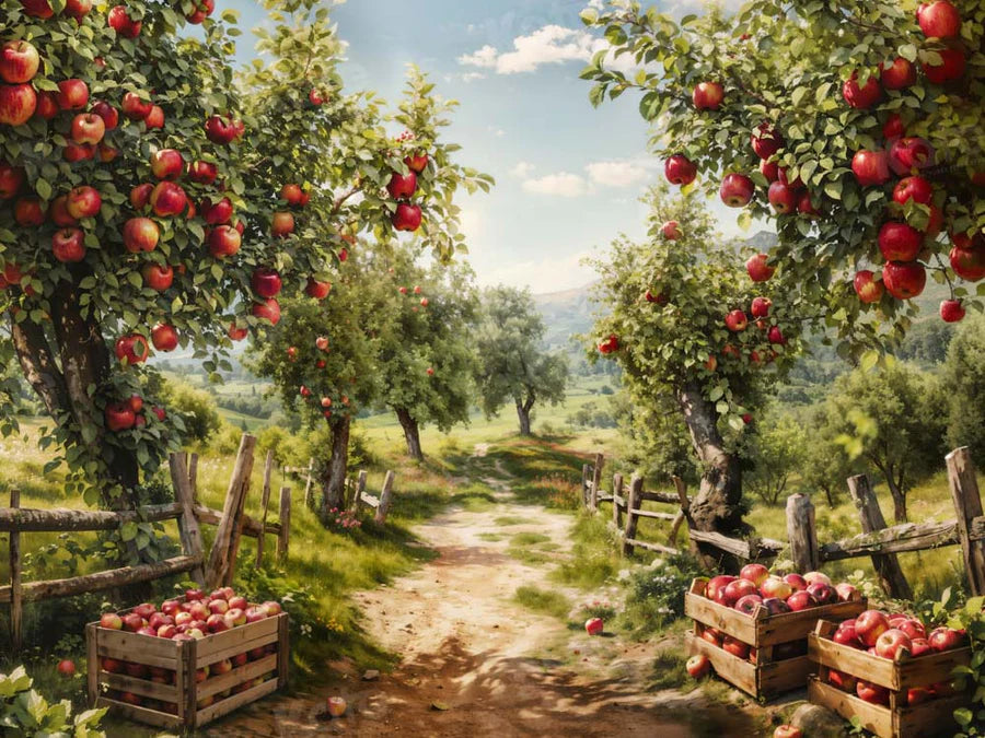 Kate Herbst Apfelbaum Pfad Hintergrund von Emetselch - Kate Backdrop.de