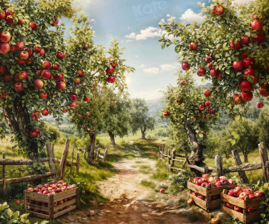 Kate Herbst Apfelbaum Pfad Hintergrund von Emetselch - Kate Backdrop.de