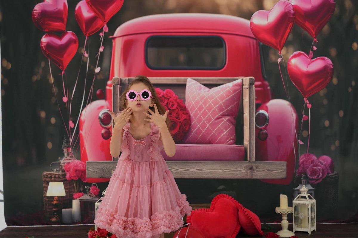 Kate Valentinstag Liebe Ballon LKW Hintergrund von Chain Photography