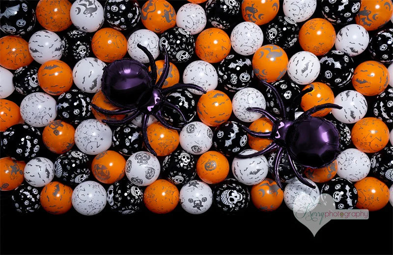 Kate Halloween Spinne Ballon Hintergrund für Fotografie von Kerry Anderson - Kate Backdrop.de