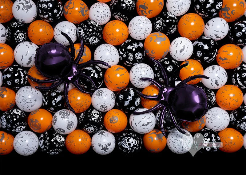 Kate Halloween Spinne Ballon Hintergrund für Fotografie von Kerry Anderson - Kate Backdrop.de