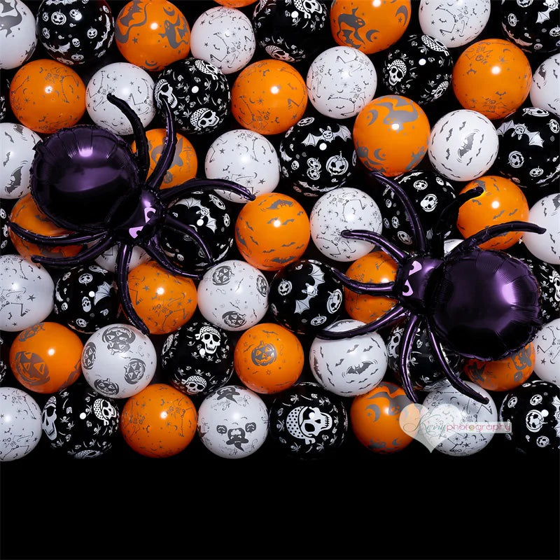 Kate Halloween Spinne Ballon Hintergrund für Fotografie von Kerry Anderson - Kate Backdrop.de