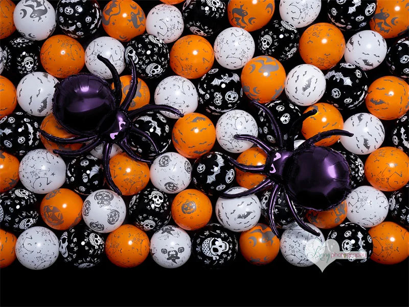 Kate Halloween Spinne Ballon Hintergrund für Fotografie von Kerry Anderson - Kate Backdrop.de