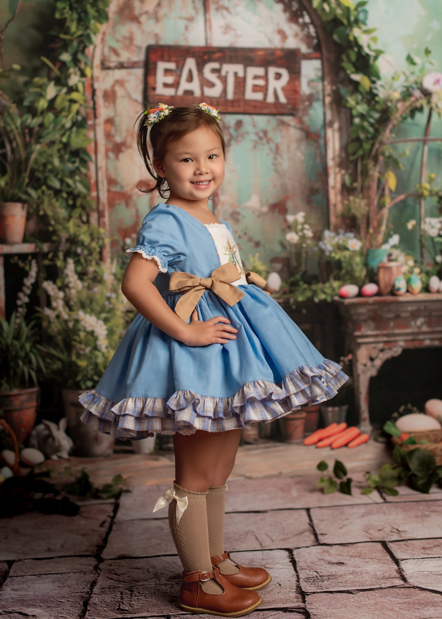 Kate Ostern Grünpflanze Peter Rabbit Hintergrund von Emetselch - Kate Backdrop.de