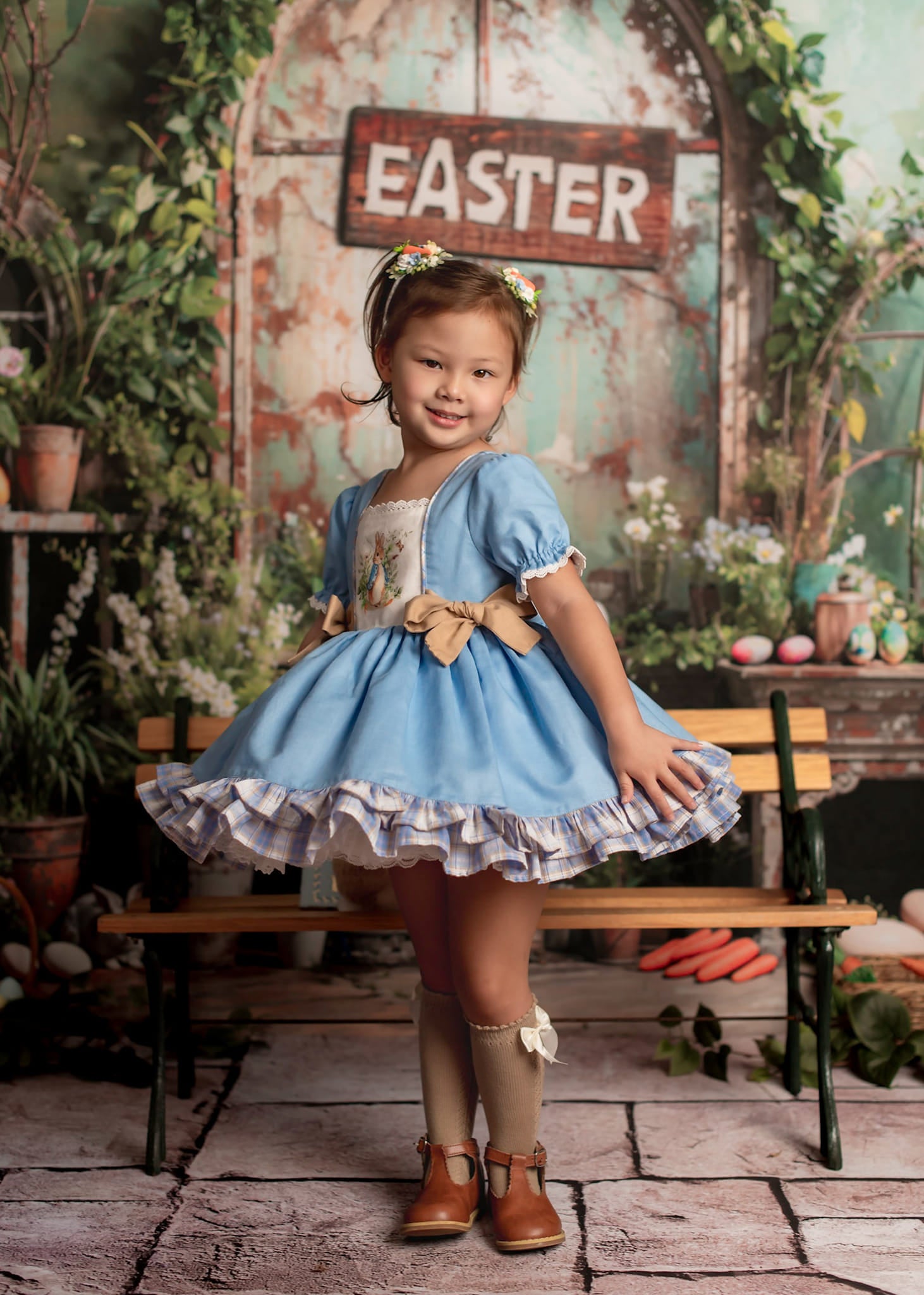 Kate Ostern Grünpflanze Peter Rabbit Hintergrund von Emetselch - Kate Backdrop.de