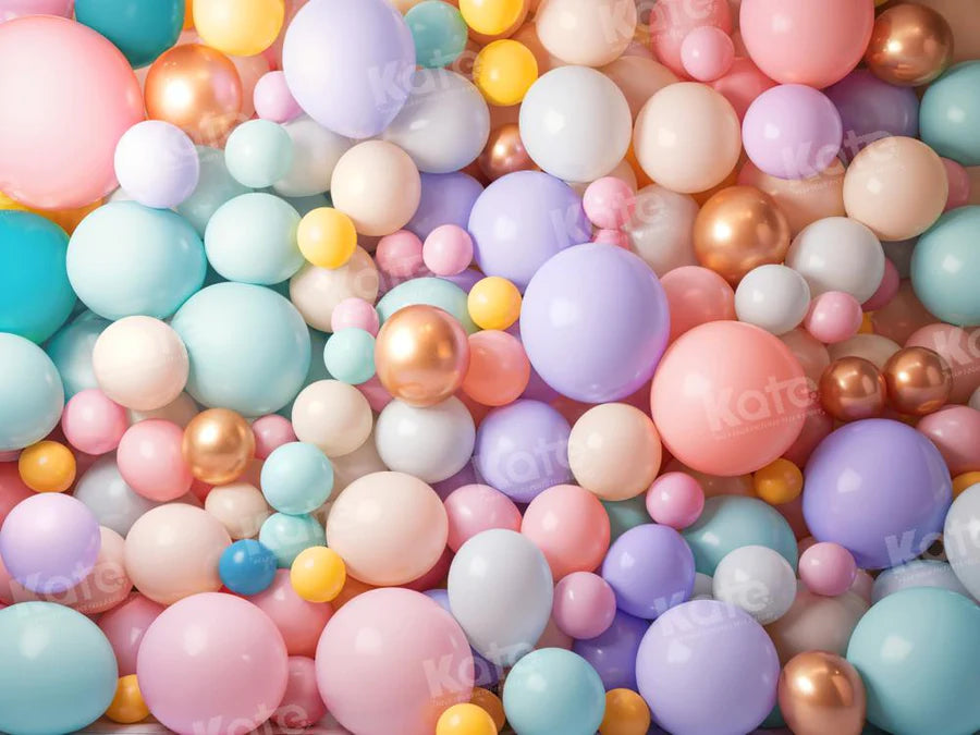 Kate Bunte Luftballons als Hintergrund von Emetselch - Kate Backdrop.de