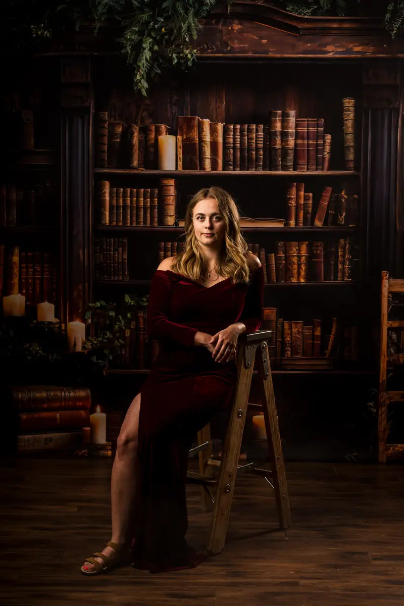 Kate Kerze Grün Pflanze Buch Zimmer Hintergrund entworfen von Emetselch - Kate Backdrop.de