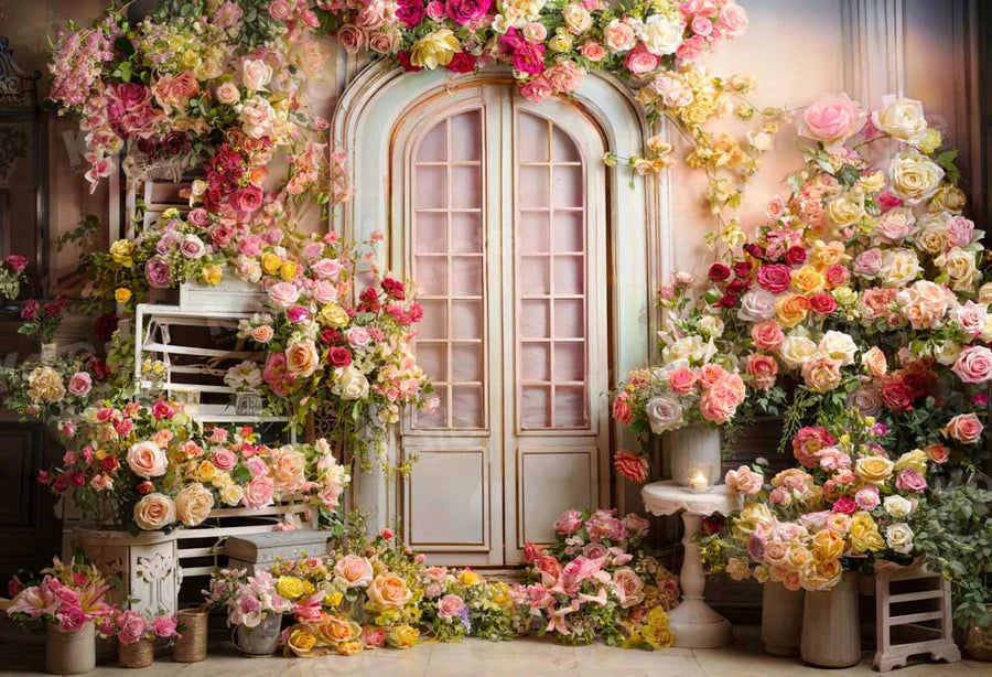 Kate Valentine's Day Bunte Blumen Zimmer Hintergrund von Emetselch - Kate Backdrop.de