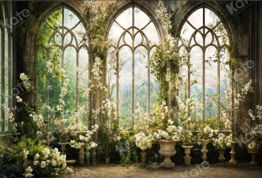 Kate Frühling Blumen Fenster Zimmer Hintergrund von Chain Photography - Kate Backdrop.de