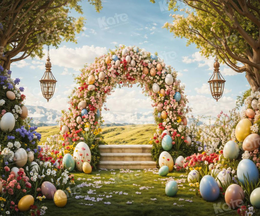 Kate Frühling Ostereier Blumen Bogen Hintergrund von Chain Photography - Kate Backdrop.de