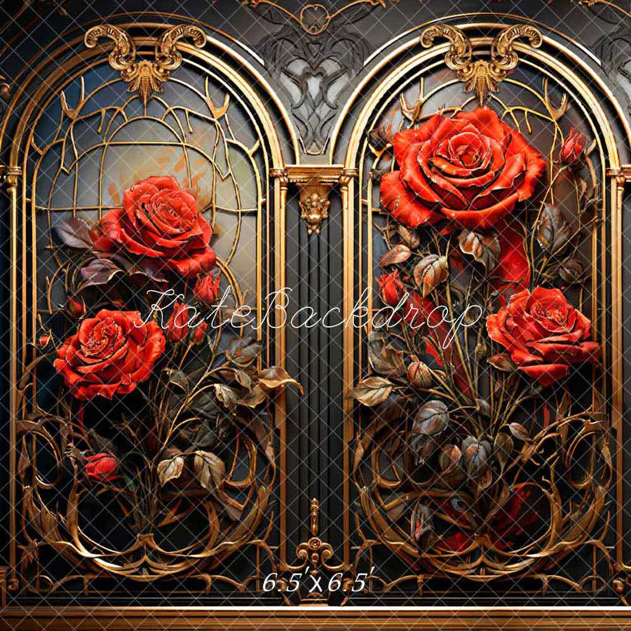 Kate Valentinstag Rose Metall Vintage Wand Hintergrund von Chain Photography - Kate Backdrop.de