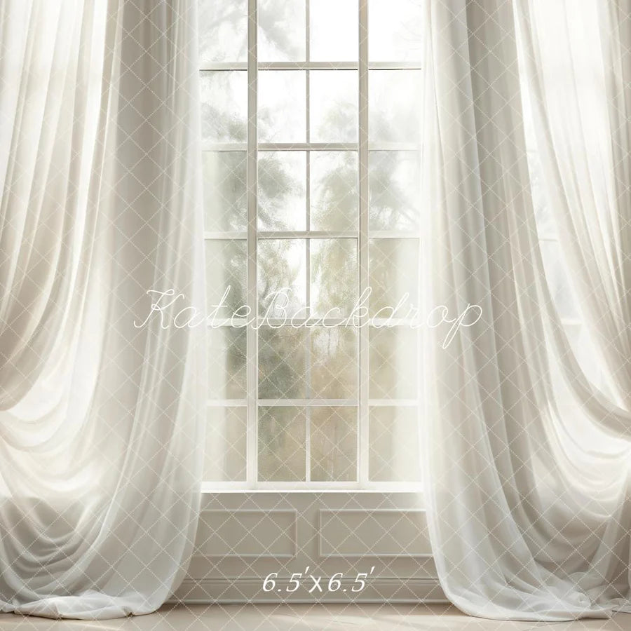 Kate Frühling Weiße Vorhänge Fenster Raumhintergrund von Chain Photography - Kate Backdrop.de