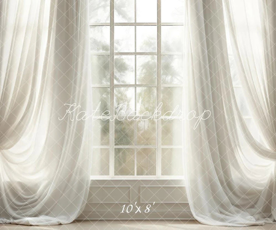 Kate Frühling Weiße Vorhänge Fenster Raumhintergrund von Chain Photography - Kate Backdrop.de