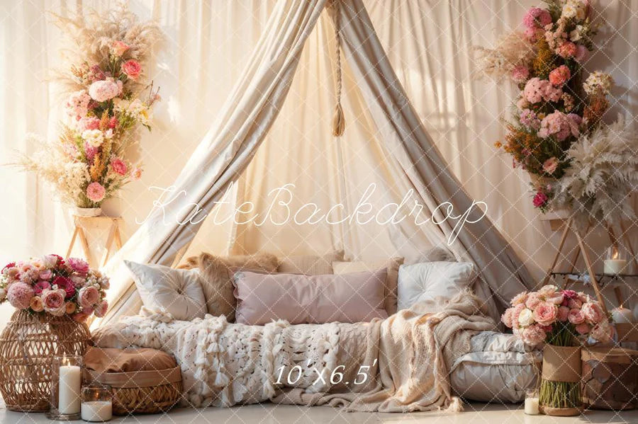 Kate Boho Blumen Sofa Hintergrund von Emetselch - Kate Backdrop.de