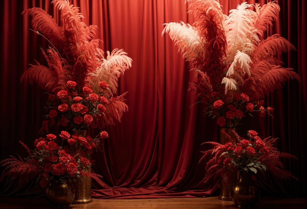 Kate Valentinstag-Hintergrund Mit Rotem Rosenvorhang Entworfen von Chain Photography - Kate Backdrop.de