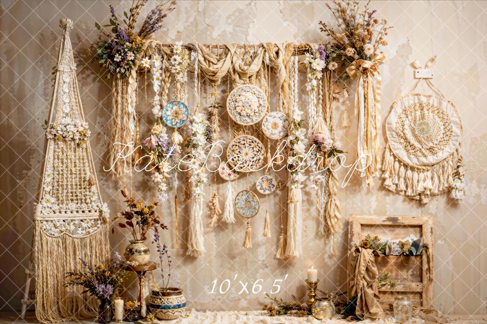 Kate Boho Wandbehang Blumen Hintergrund Entworfen von Emetselch - Kate Backdrop.de