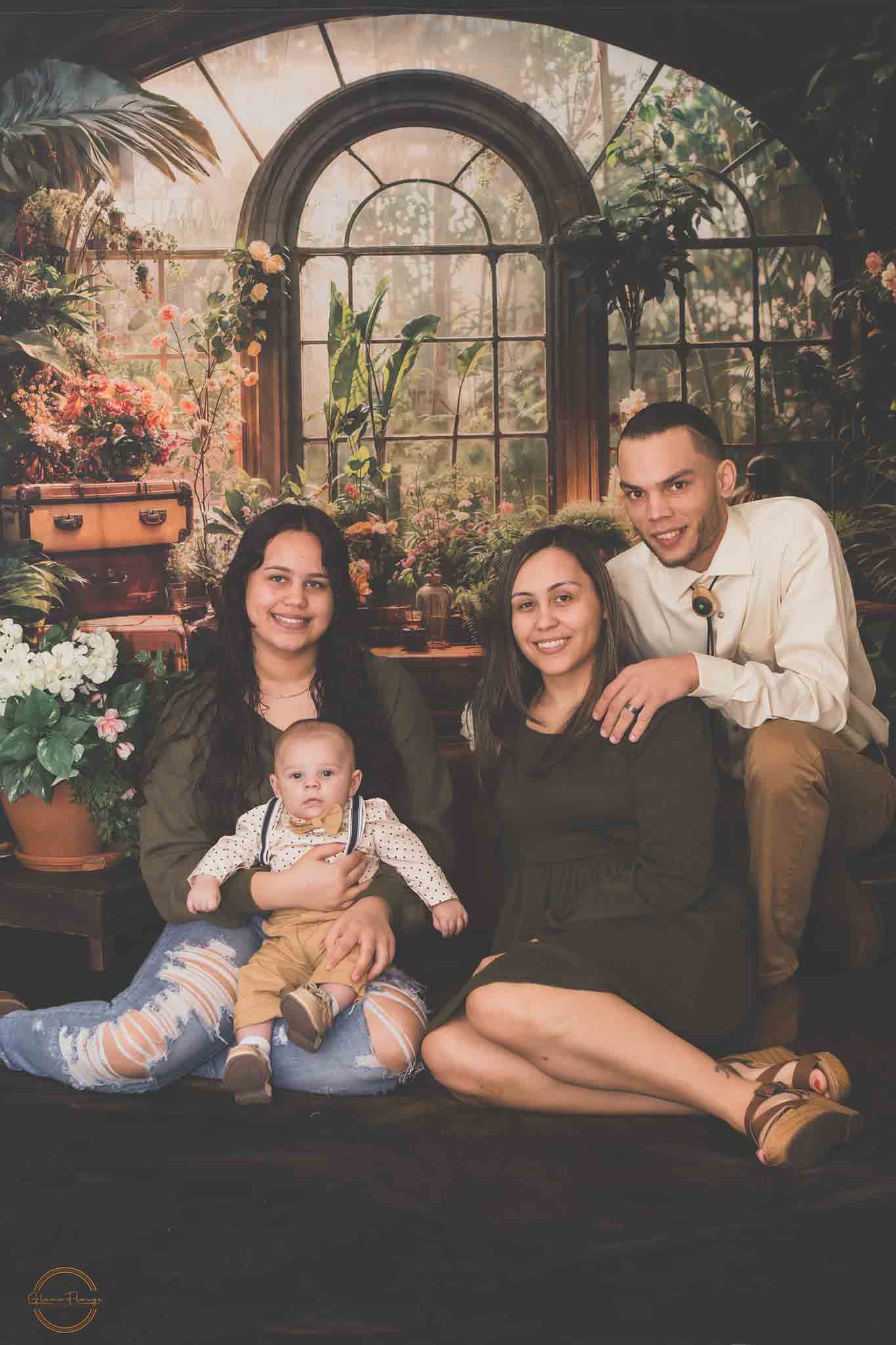 Kate Frühling Grüne Pflanze Fensterzimmer Hintergrund Entworfen von Chain Photography - Kate Backdrop.de