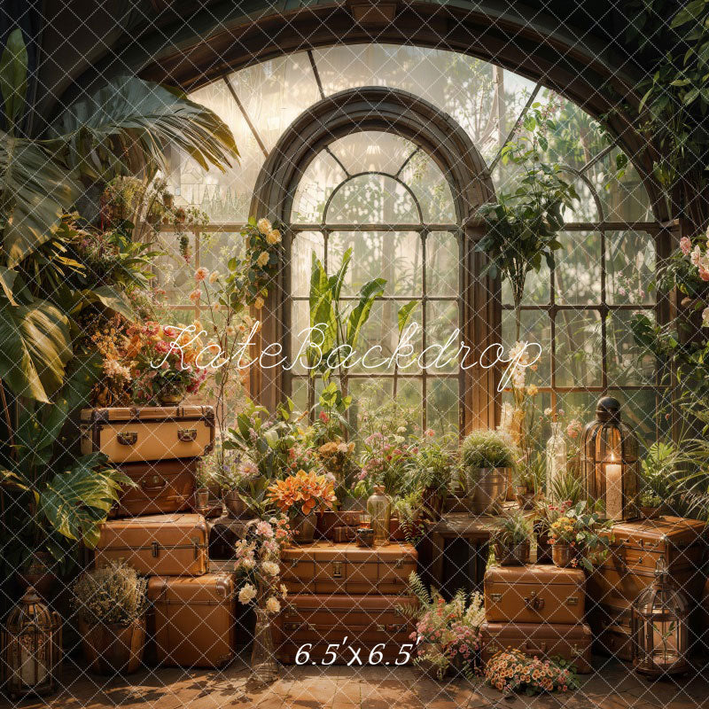 Kate Frühling Grüne Pflanze Fensterzimmer Hintergrund Entworfen von Chain Photography - Kate Backdrop.de