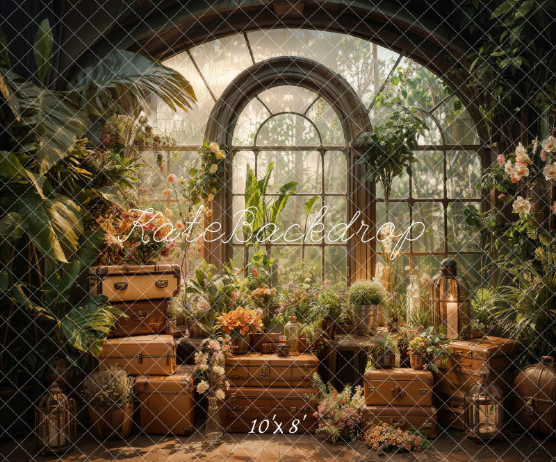 Kate Frühling Grüne Pflanze Fensterzimmer Hintergrund Entworfen von Chain Photography - Kate Backdrop.de