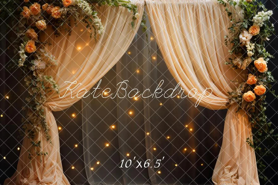 Kate Frühling Blume Vorhang String Lichterkette Hintergrund von Emetselch - Kate Backdrop.de