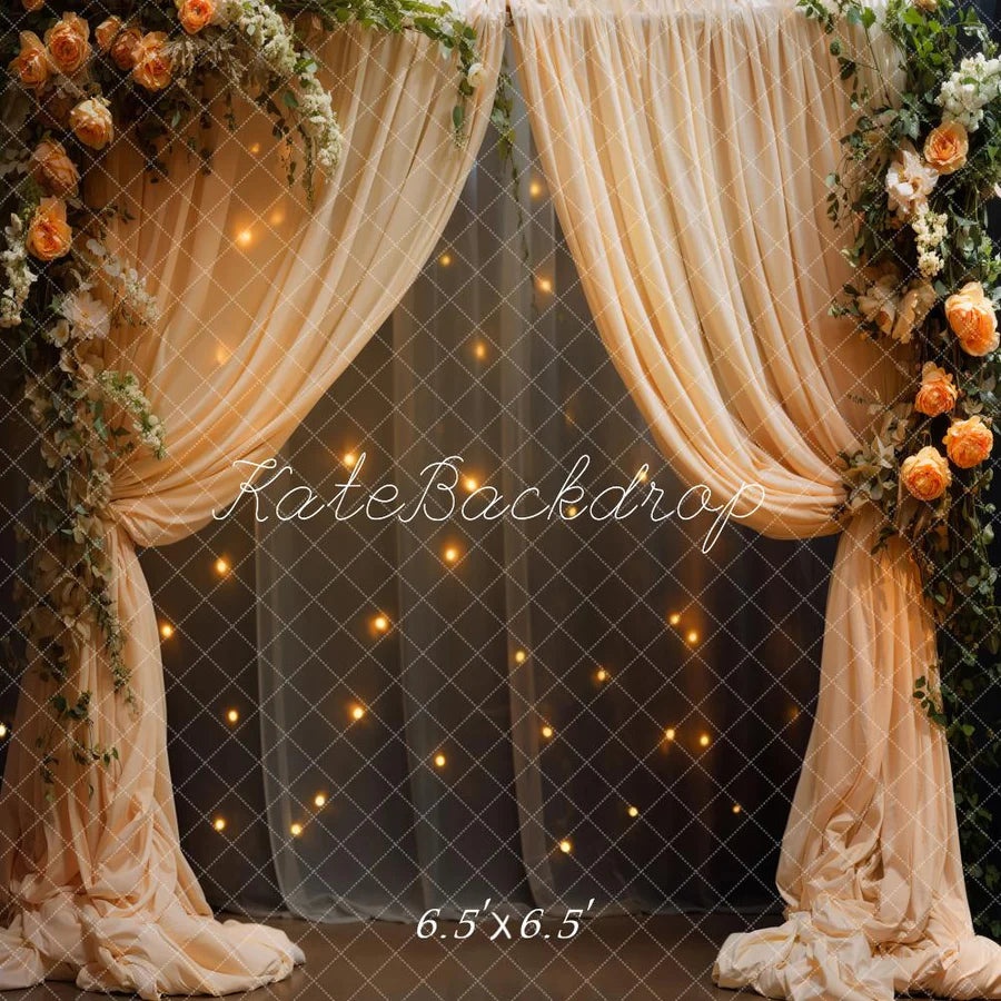 Kate Frühling Blume Vorhang String Lichterkette Hintergrund von Emetselch - Kate Backdrop.de