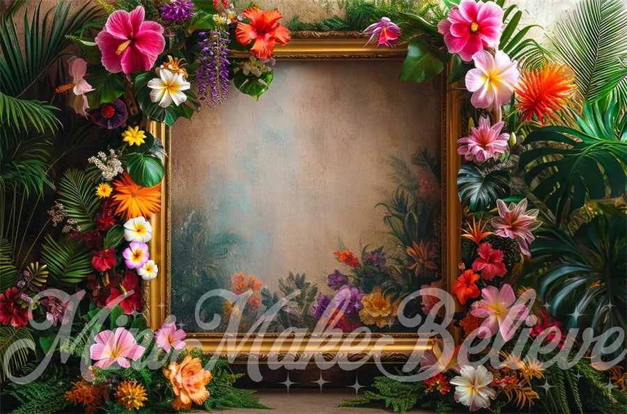 Kate Sommer Fine Art Frame Hibicus Hintergrund von Mini MakeBelieve - Kate Backdrop.de