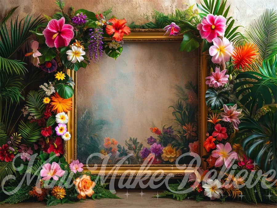 Kate Sommer Fine Art Frame Hibicus Hintergrund von Mini MakeBelieve - Kate Backdrop.de