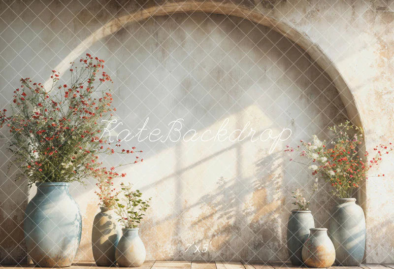 ⚡Flash Sale-Kate Frühling Moderner Stil Blumentopf Bogen Wand Hintergrund - Kate Backdrop.de