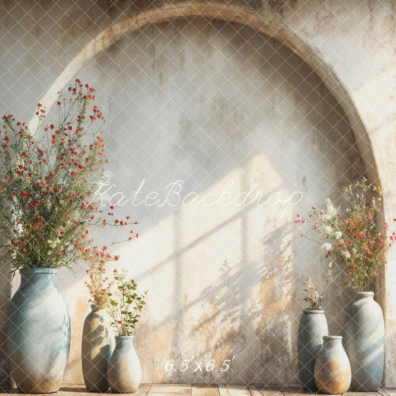 ⚡Flash Sale-Kate Frühling Moderner Stil Blumentopf Bogen Wand Hintergrund - Kate Backdrop.de