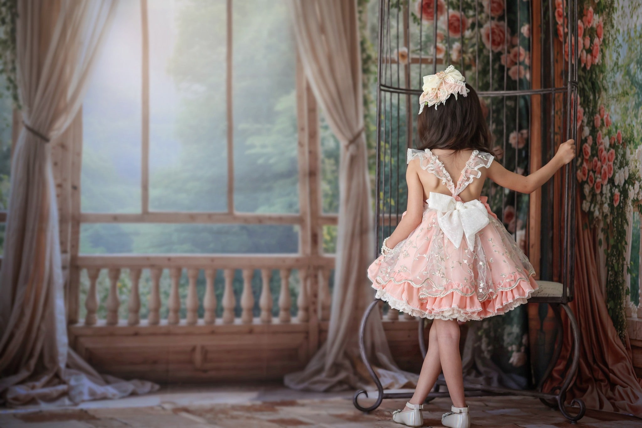 ⚡Blitzangebote #2-Kate Frühling Fenster Blumen Vorhang Balkon Zimmer Set - Kate Backdrop.de