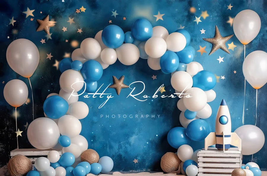 Kate Kosmische Luftballons Smash Hintergrund von Patty Roberts - Kate Backdrop.de