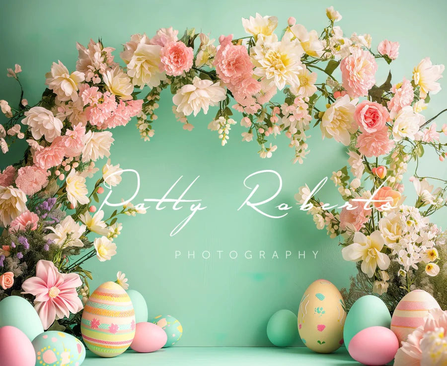Kate Grüne Ostern Frühling Hintergrund mit Blumen Hintergrund von Patty Roberts - Kate Backdrop.de
