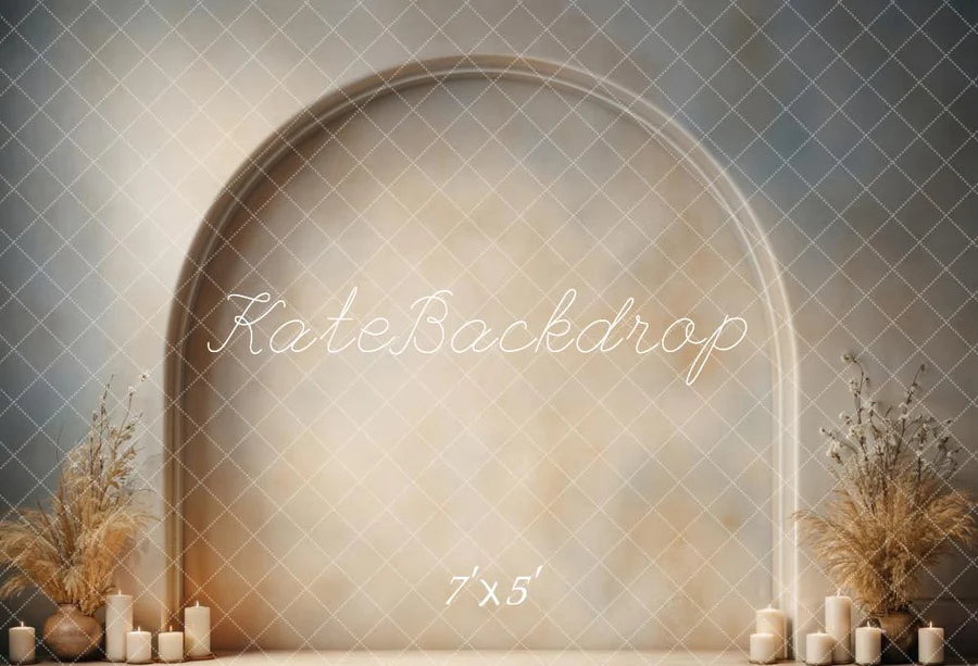 Kate Moderner Stil Boho Candle Arch Wandhintergrund von Emetselch