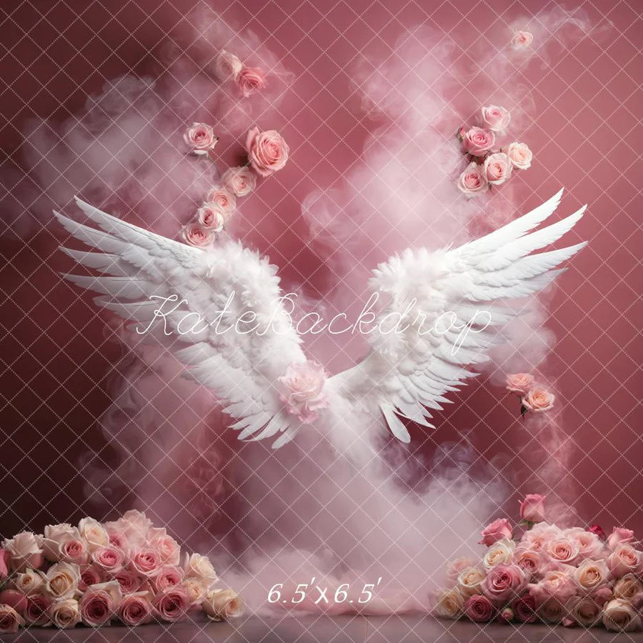 Kate Rosa Blume Engelsflügel Hintergrund von Emetselch - Kate Backdrop.de