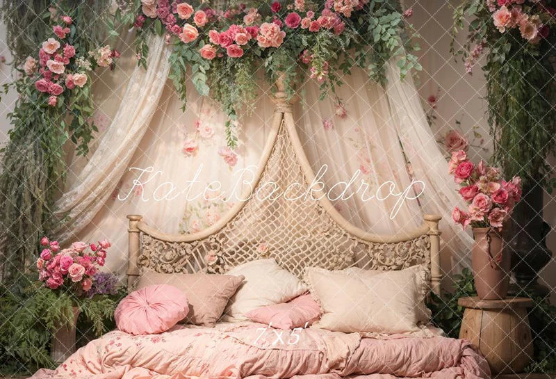 🔥50%OFF-Kate Frühling Blumen Vorhang Bett Hintergrund - Kate Backdrop.de