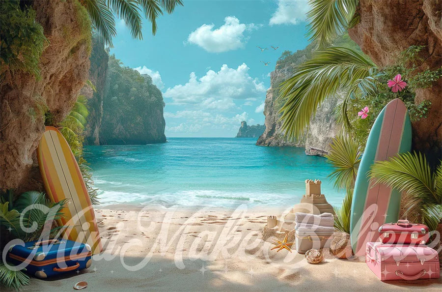 Kate Sommerurlaub Meer Segelboot Hintergrund von Mini MakeBelieve - Kate Backdrop.de