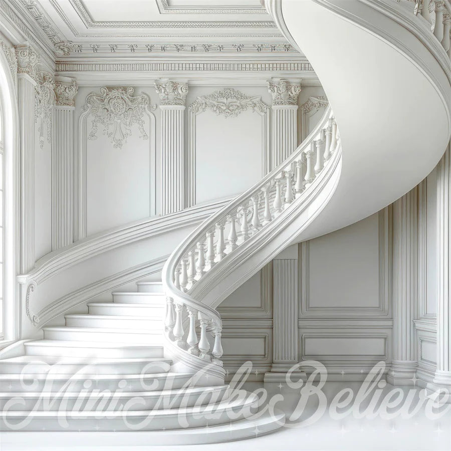 Kate Weiße Treppe Hintergrund von Mini MakeBelieve - Kate Backdrop.de
