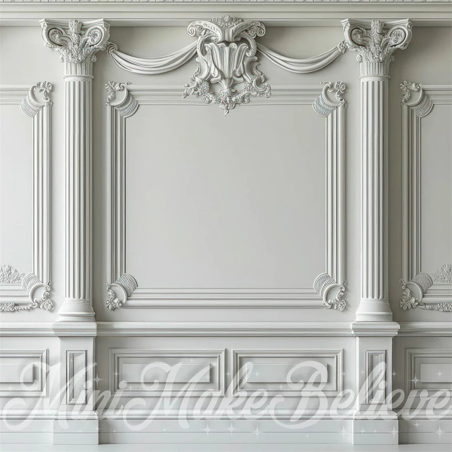 Kate Weißer verzierter Wandhintergrund von Mini MakeBelieve - Kate Backdrop.de