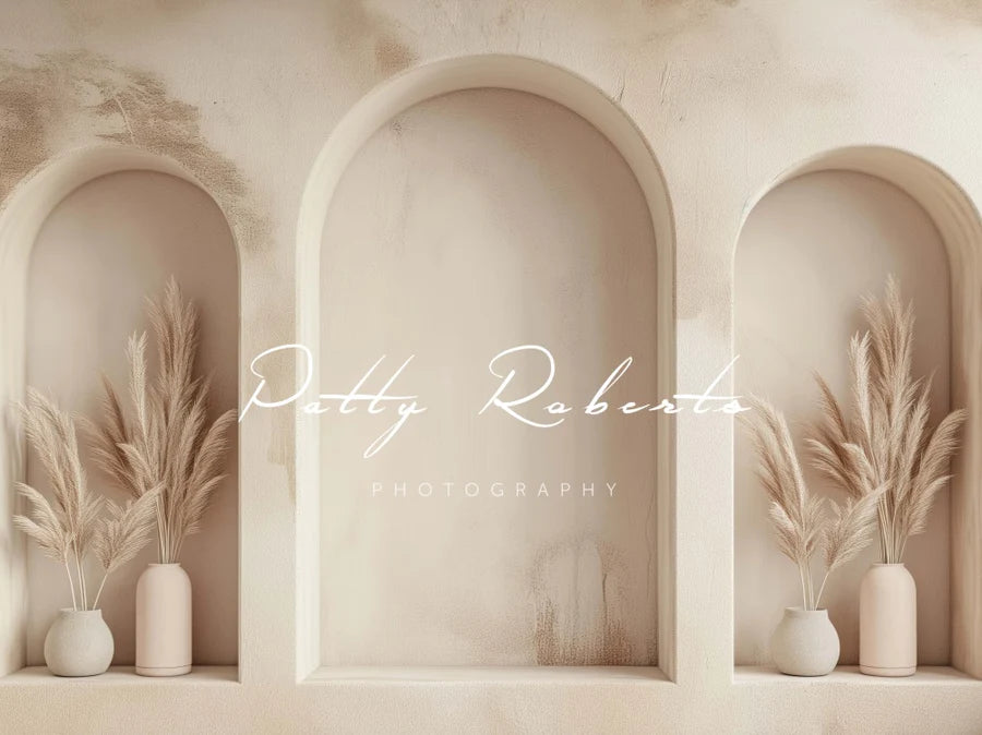 Kate Beige Bogen Wandhintergrund von Patty Roberts - Kate Backdrop.de