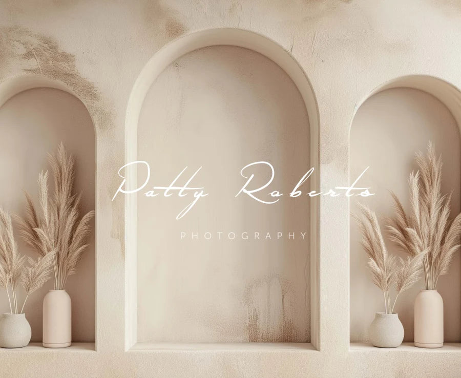 Kate Beige Bogen Wandhintergrund von Patty Roberts - Kate Backdrop.de
