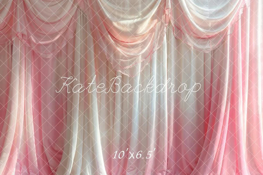 Kate Rosa und weißer Farbverlauf Vorhang Hintergrund von Emetselch - Kate Backdrop.de