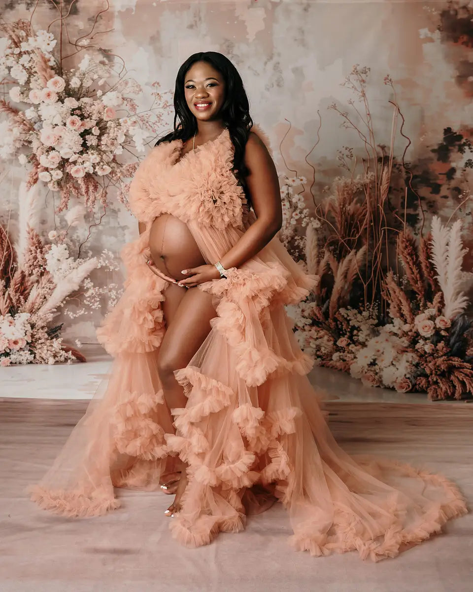 Kate Boho Abstrakte Kunstblumenrohrleuchte Hellgraue Wandhintergrund + Retro Weiß Brauner Marmorbodenhintergrund - Kate Backdrop.de