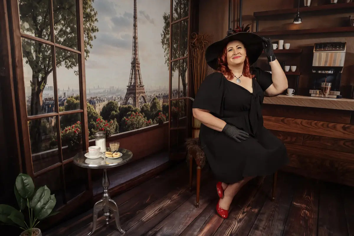 Kate Modern Elegant Braun Holzmaserung Bar Theke Wand Zimmer Set(8ftx8ft&10ftx8ft&8ftx10ft) - Kate Backdrop.de