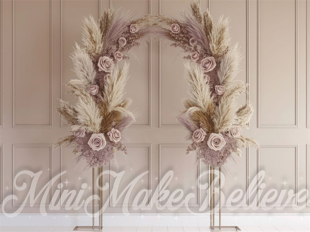 Kate Muttertag Mauve Bogen Gold Stand Hintergrund Entworfen von Mini MakeBelieve - Kate Backdrop.de