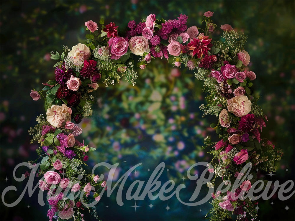 Kate Frühling Dunkel Fine Art Blumenbogen Hintergrund Entworfen von Mini MakeBelieve - Kate Backdrop.de
