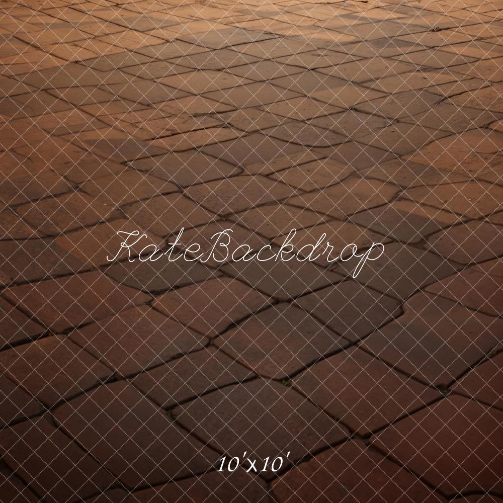 Kate Retro Dunkelbrauner Kariert Boden Hintergrund Entworfen von Kate Image - Kate Backdrop.de