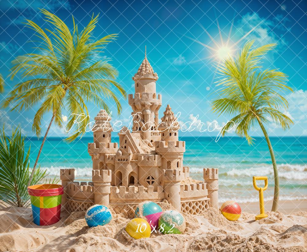 Kate Sommer Meer Ball Sandburg Hintergrund Entworfen von Chain Photography - Kate Backdrop.de