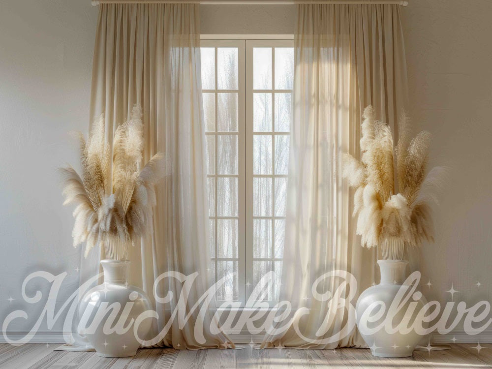 Kate Boho Weiße Vorhang Gerahmtes Fenster Hintergrund Entworfen von Mini MakeBelieve - Kate Backdrop.de