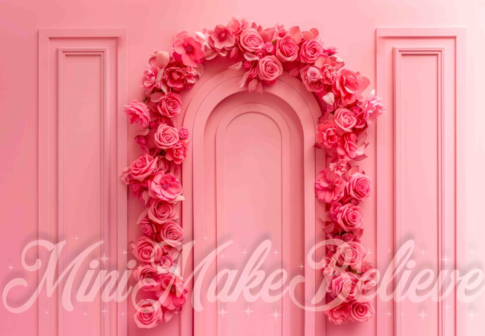 Kate Vintage Dunkelrosa Rosenbogen Hintergrund Entworfen von Mini MakeBelieve - Kate Backdrop.de