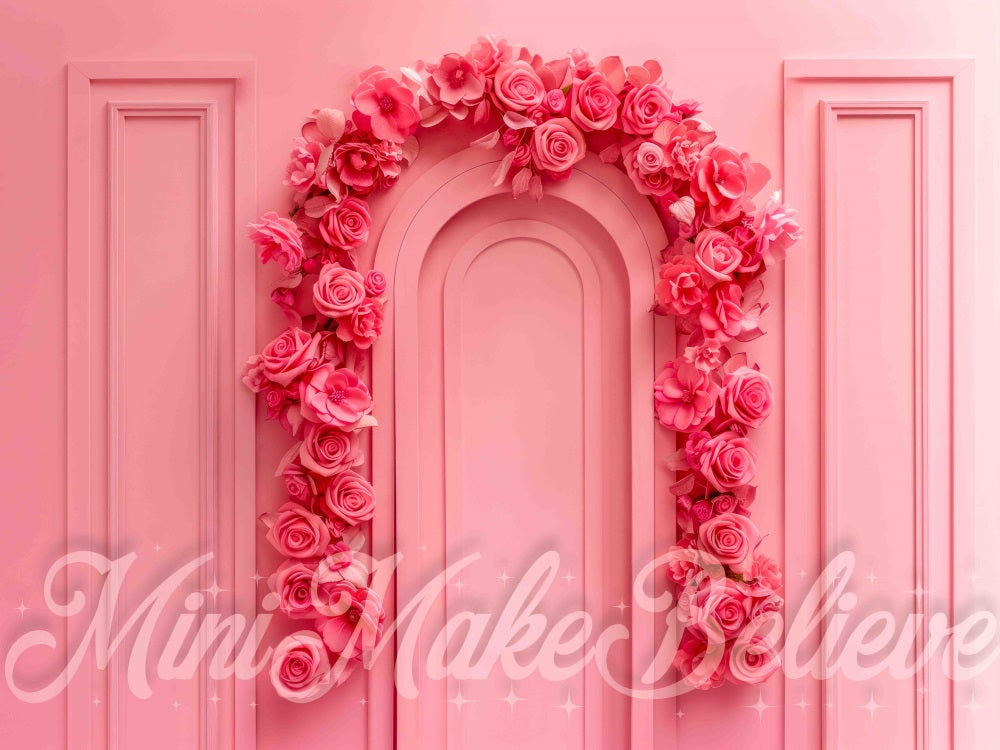Kate Vintage Dunkelrosa Rosenbogen Hintergrund Entworfen von Mini MakeBelieve - Kate Backdrop.de